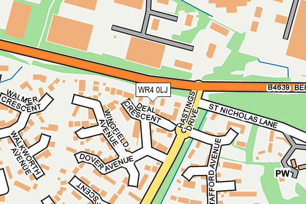 WR4 0LJ map - OS OpenMap – Local (Ordnance Survey)