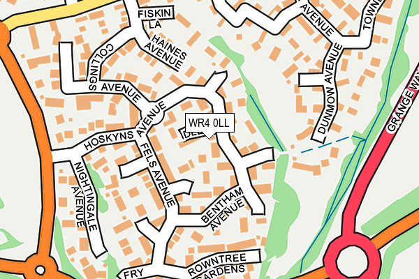 WR4 0LL map - OS OpenMap – Local (Ordnance Survey)