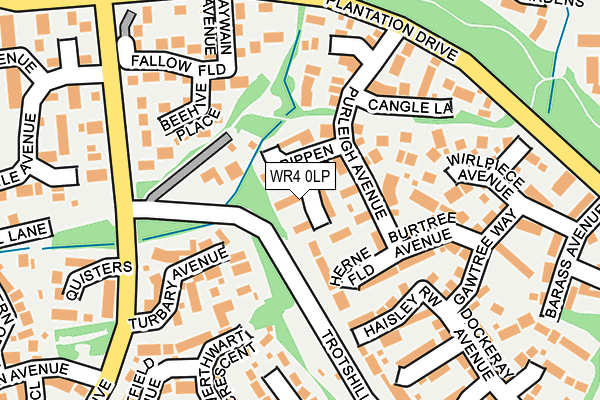 WR4 0LP map - OS OpenMap – Local (Ordnance Survey)