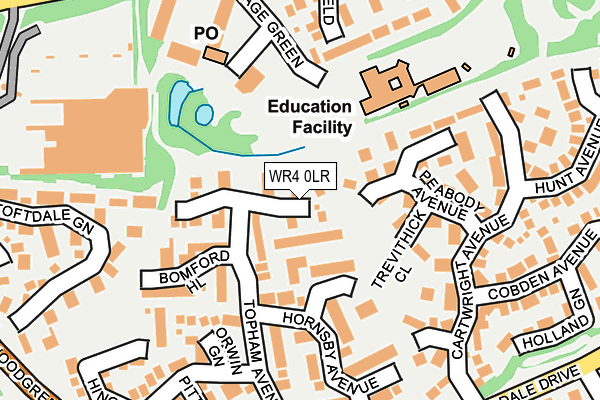 WR4 0LR map - OS OpenMap – Local (Ordnance Survey)