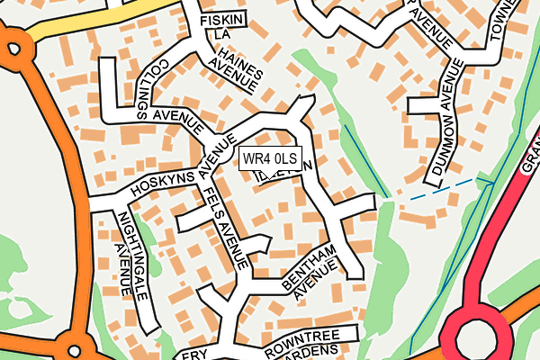 WR4 0LS map - OS OpenMap – Local (Ordnance Survey)