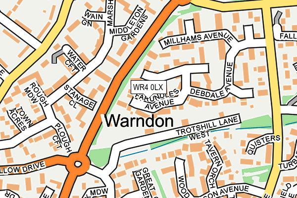 WR4 0LX map - OS OpenMap – Local (Ordnance Survey)