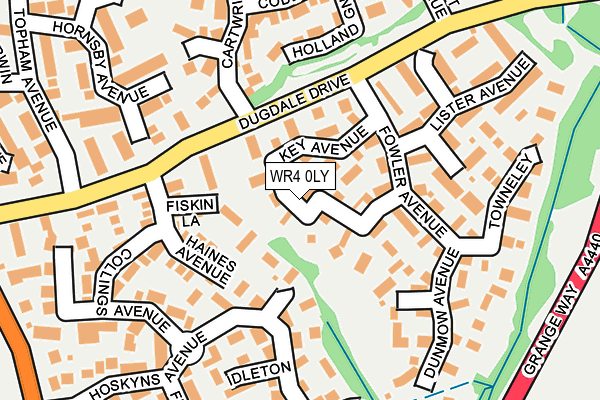 WR4 0LY map - OS OpenMap – Local (Ordnance Survey)