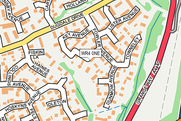 WR4 0NE map - OS OpenMap – Local (Ordnance Survey)