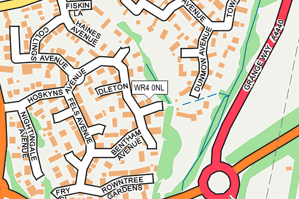 WR4 0NL map - OS OpenMap – Local (Ordnance Survey)