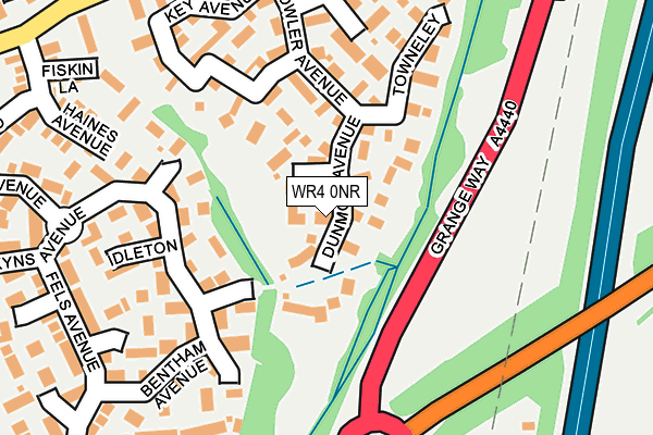 WR4 0NR map - OS OpenMap – Local (Ordnance Survey)