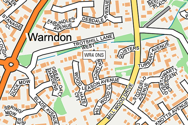 WR4 0NS map - OS OpenMap – Local (Ordnance Survey)