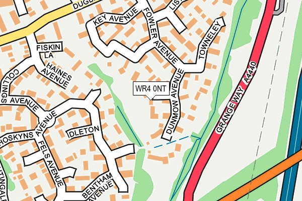 WR4 0NT map - OS OpenMap – Local (Ordnance Survey)