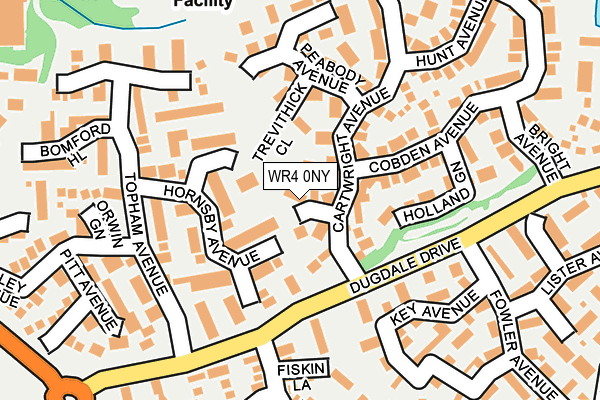 WR4 0NY map - OS OpenMap – Local (Ordnance Survey)