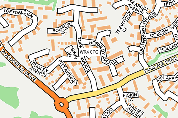 WR4 0PG map - OS OpenMap – Local (Ordnance Survey)