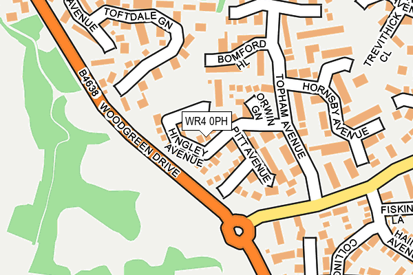 WR4 0PH map - OS OpenMap – Local (Ordnance Survey)