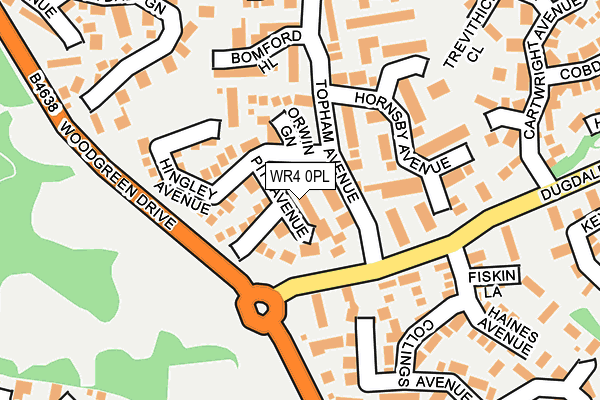 WR4 0PL map - OS OpenMap – Local (Ordnance Survey)