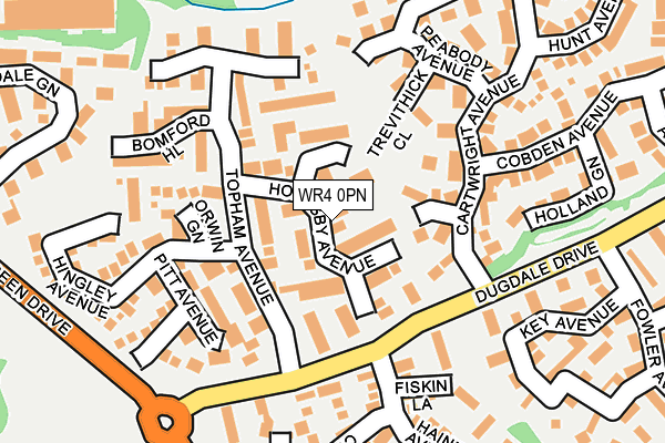 WR4 0PN map - OS OpenMap – Local (Ordnance Survey)