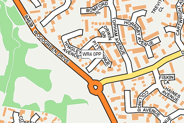 WR4 0PP map - OS OpenMap – Local (Ordnance Survey)