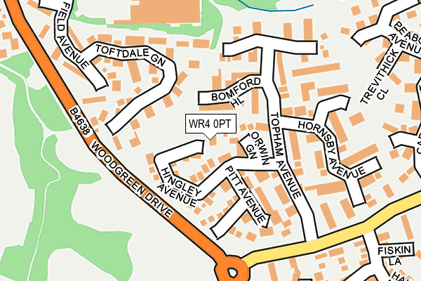 WR4 0PT map - OS OpenMap – Local (Ordnance Survey)