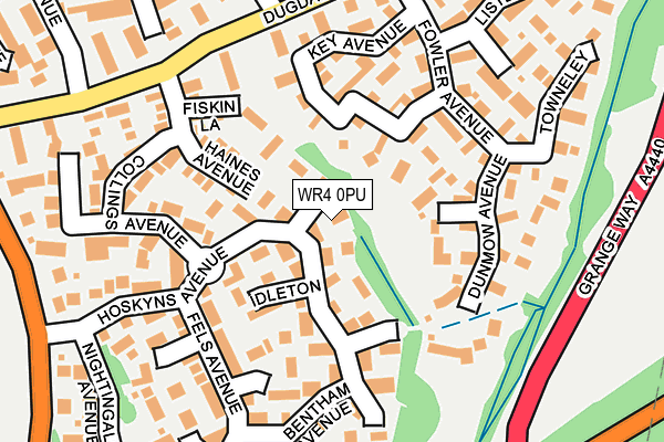WR4 0PU map - OS OpenMap – Local (Ordnance Survey)