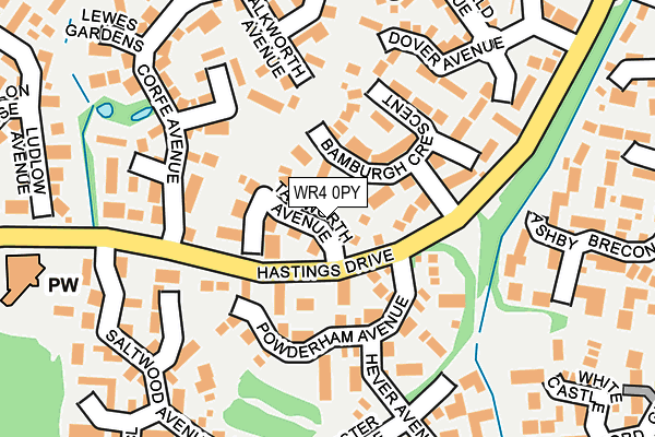 WR4 0PY map - OS OpenMap – Local (Ordnance Survey)