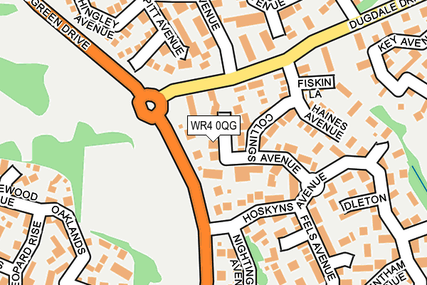 WR4 0QG map - OS OpenMap – Local (Ordnance Survey)