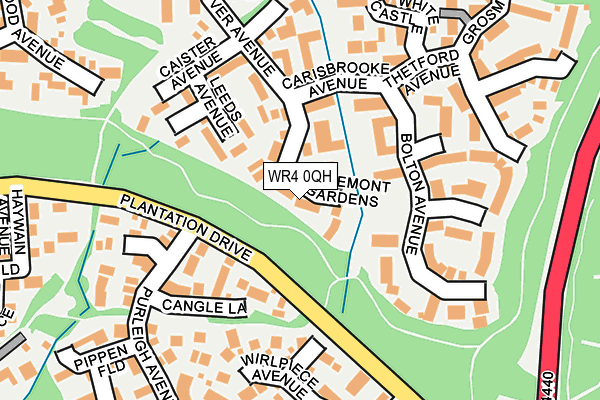 WR4 0QH map - OS OpenMap – Local (Ordnance Survey)