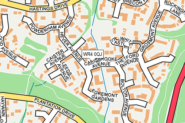 WR4 0QJ map - OS OpenMap – Local (Ordnance Survey)