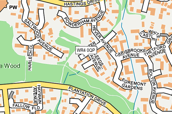 WR4 0QP map - OS OpenMap – Local (Ordnance Survey)
