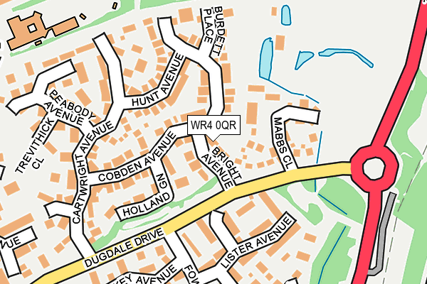 WR4 0QR map - OS OpenMap – Local (Ordnance Survey)