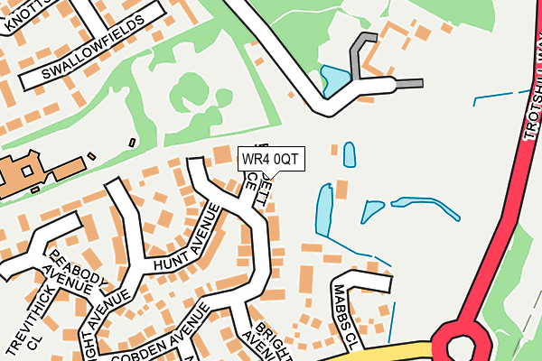 WR4 0QT map - OS OpenMap – Local (Ordnance Survey)