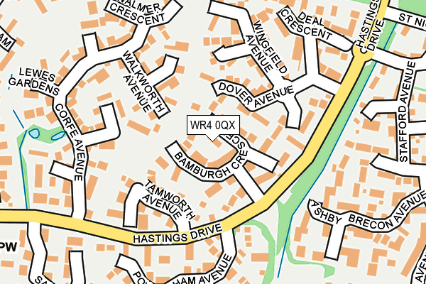 WR4 0QX map - OS OpenMap – Local (Ordnance Survey)