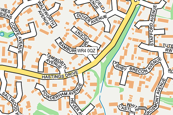 WR4 0QZ map - OS OpenMap – Local (Ordnance Survey)