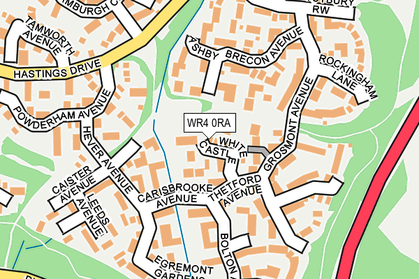 WR4 0RA map - OS OpenMap – Local (Ordnance Survey)