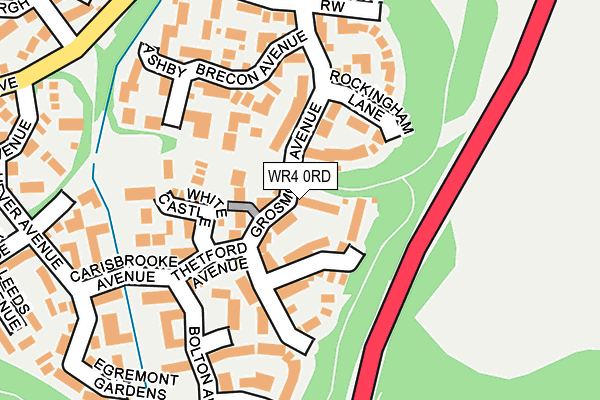 WR4 0RD map - OS OpenMap – Local (Ordnance Survey)