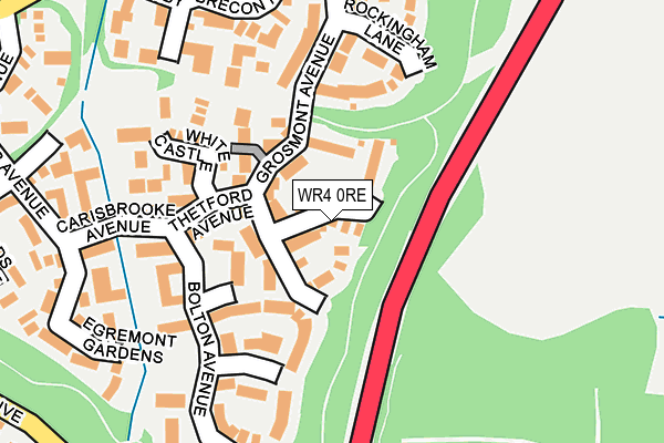 WR4 0RE map - OS OpenMap – Local (Ordnance Survey)