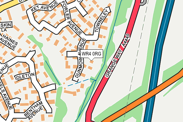 WR4 0RG map - OS OpenMap – Local (Ordnance Survey)