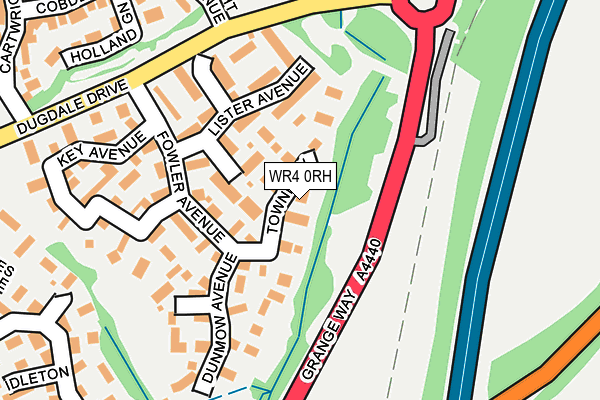 WR4 0RH map - OS OpenMap – Local (Ordnance Survey)