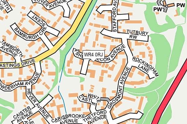 WR4 0RJ map - OS OpenMap – Local (Ordnance Survey)