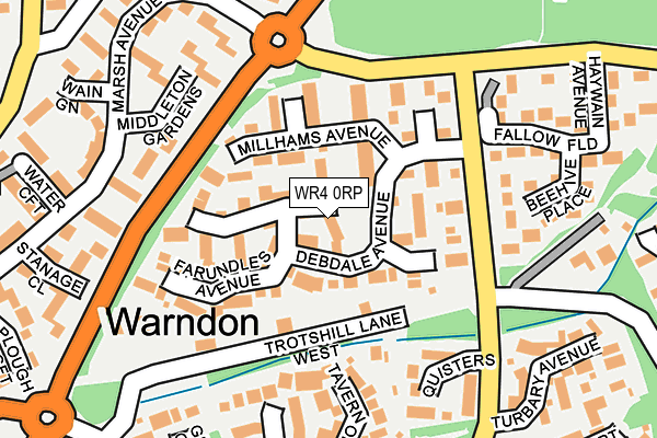 WR4 0RP map - OS OpenMap – Local (Ordnance Survey)