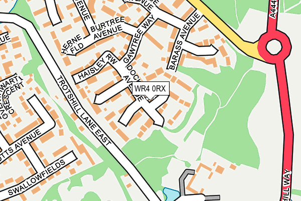 WR4 0RX map - OS OpenMap – Local (Ordnance Survey)