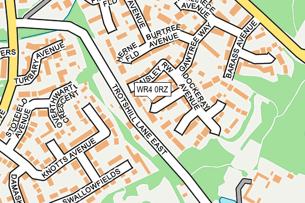 WR4 0RZ map - OS OpenMap – Local (Ordnance Survey)