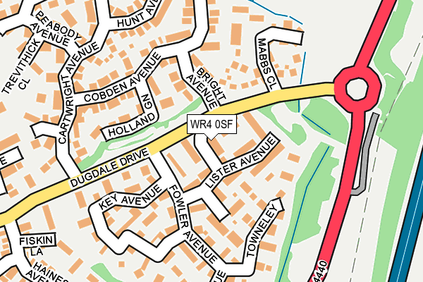 WR4 0SF map - OS OpenMap – Local (Ordnance Survey)
