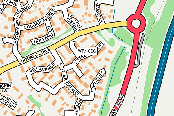 WR4 0SG map - OS OpenMap – Local (Ordnance Survey)