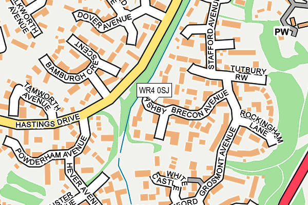 WR4 0SJ map - OS OpenMap – Local (Ordnance Survey)
