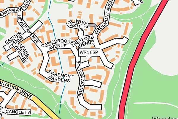 WR4 0SP map - OS OpenMap – Local (Ordnance Survey)