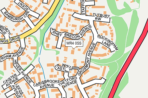 WR4 0SS map - OS OpenMap – Local (Ordnance Survey)