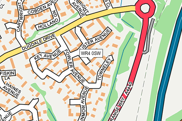 WR4 0SW map - OS OpenMap – Local (Ordnance Survey)