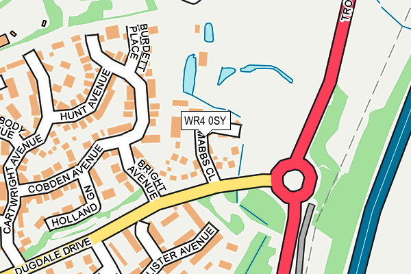 WR4 0SY map - OS OpenMap – Local (Ordnance Survey)