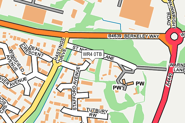 WR4 0TB map - OS OpenMap – Local (Ordnance Survey)