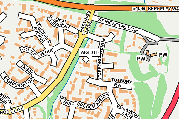 WR4 0TD map - OS OpenMap – Local (Ordnance Survey)