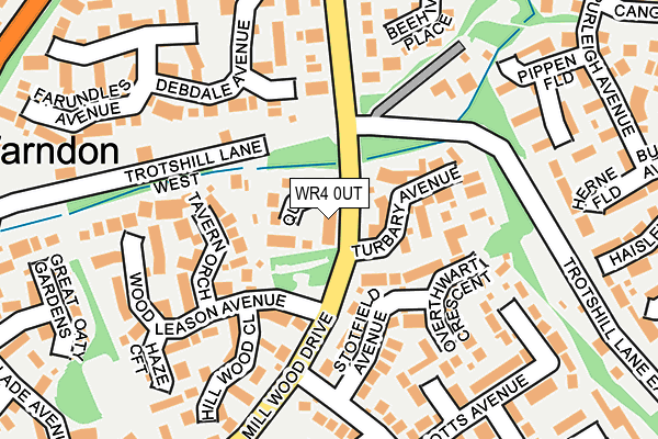 WR4 0UT map - OS OpenMap – Local (Ordnance Survey)