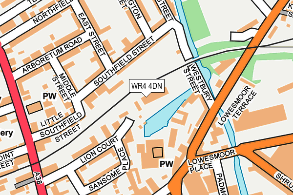 WR4 4DN map - OS OpenMap – Local (Ordnance Survey)