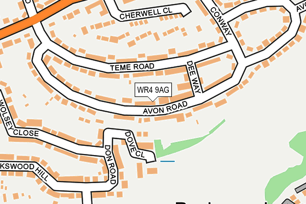 WR4 9AG map - OS OpenMap – Local (Ordnance Survey)